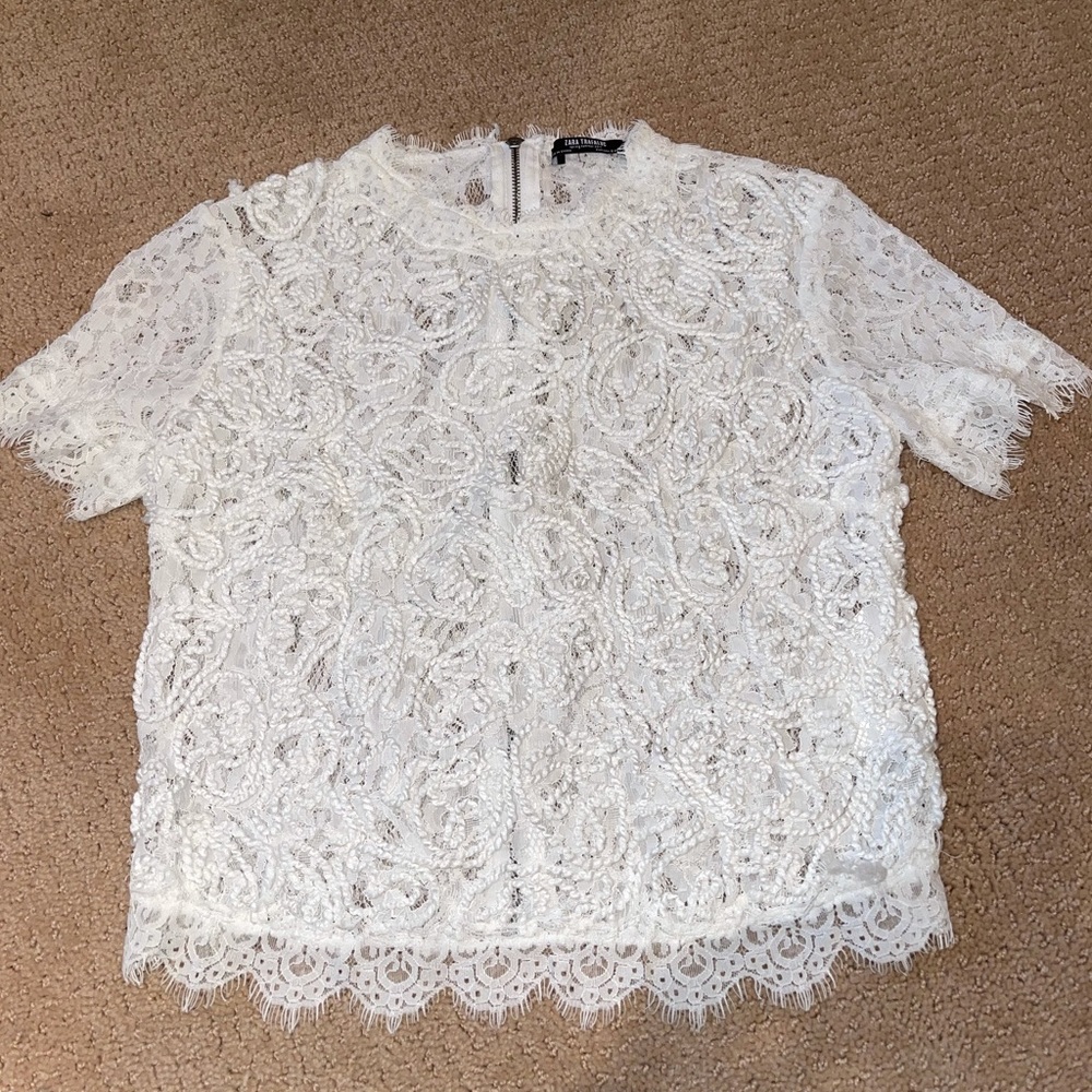 zara lace top